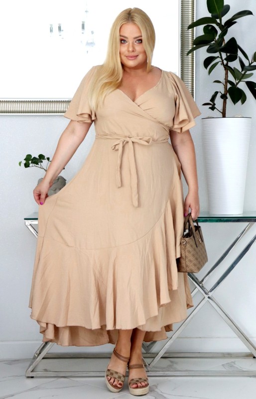 Sukienka plus size wiskozowa – krój szlafrokowy mod S1036 