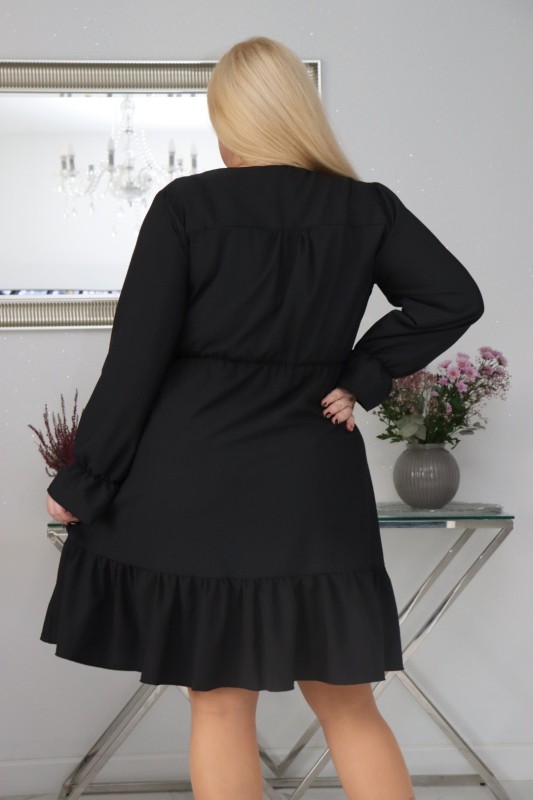 Sukienka rozkloszowana zwiewna tkanina silk  KOD S1040 ( r. 48-54)  