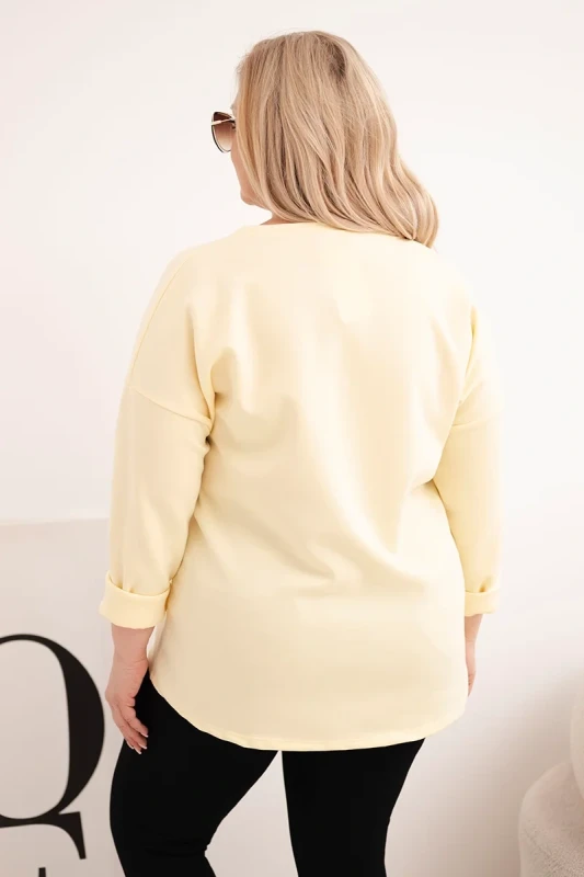 Bluza damska Plus Size z dekoltem V ELIZA ( r. 48-54)  
