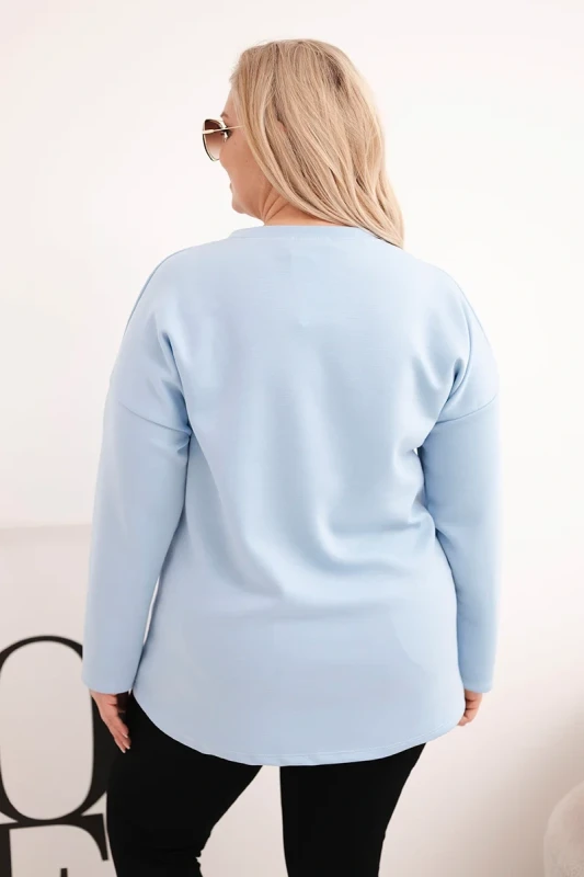 Bluza damska Plus Size z dekoltem V ELIZA ( r. 48-54)  