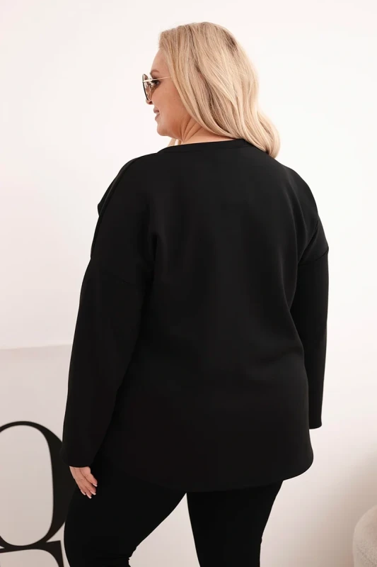 Bluza damska Plus Size z dekoltem V ELIZA ( r. 48-54)     