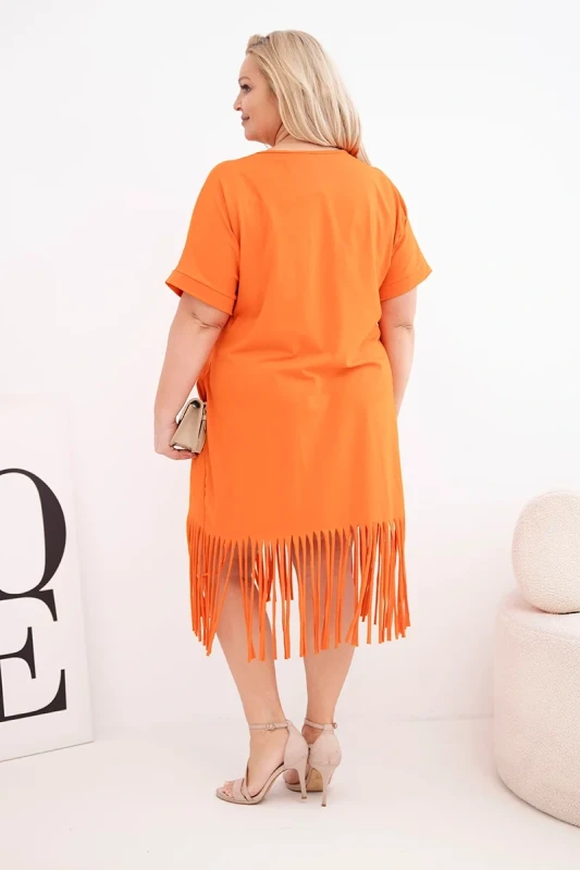  Sukienka damska Plus Size z frędzlami LORENA (r.46-50)