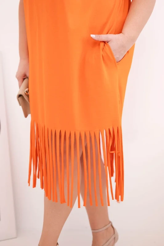  Sukienka damska Plus Size z frędzlami LORENA (r.46-50)