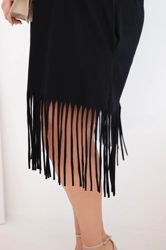  Sukienka damska Plus Size z frędzlami LORENA (r.46-50) 