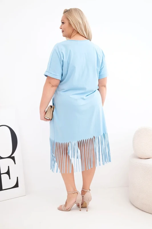  Sukienka damska Plus Size z frędzlami LORENA (r.46-50)  