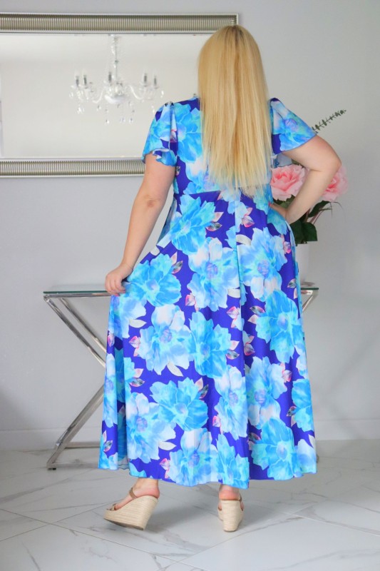 Sukienka plus size MAXI Naturalny Skład S1022 ( r. 48-54)