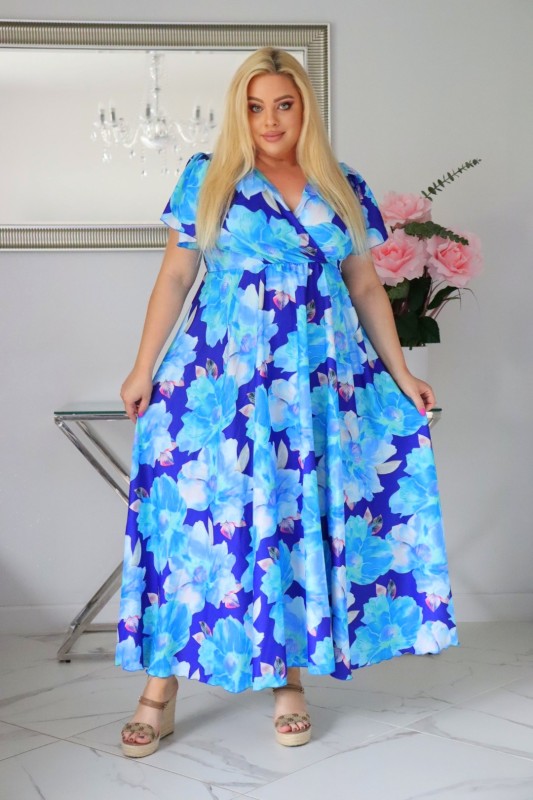 Sukienka plus size MAXI Naturalny Skład S1022 ( r. 48-54)