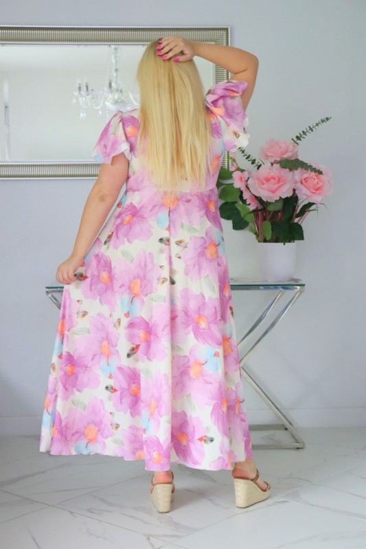 Sukienka plus size MAXI Naturalny Skład S1022 ( r. 48-54) 