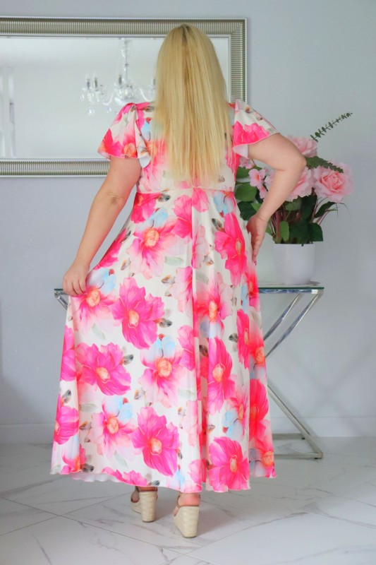 Sukienka plus size MAXI Naturalny Skład S1022 ( r. 48-54)  