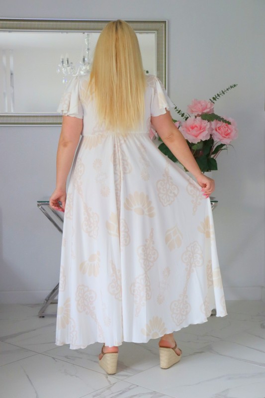 Sukienka plus size MAXI Naturalny Skład S1022 ( r. 48-54)  