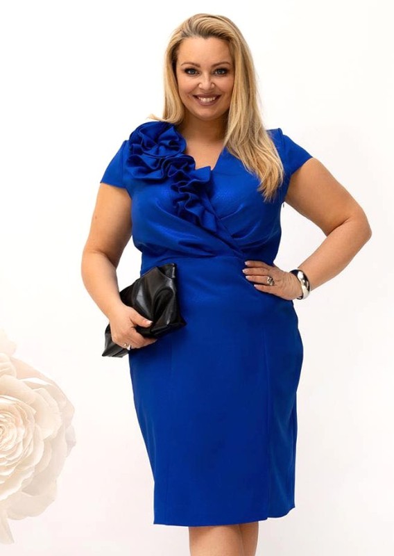 Sukienka plus size ROSA MIDI ( r. 48-52)