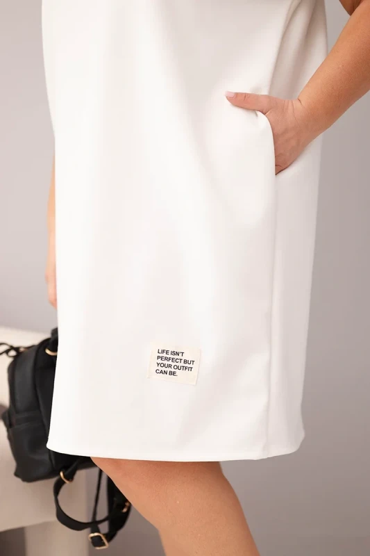Sukienka damska oversize basic z kieszeniami Plus Size (r.46-48)       