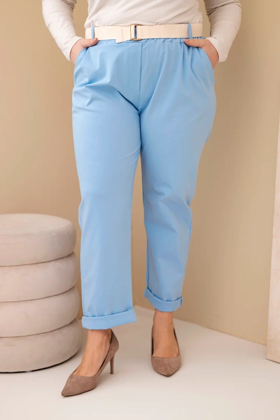 Spodnie plus size z paskiem ( 44-50) 
