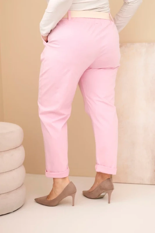 Spodnie plus size z paskiem ( 44-50)  