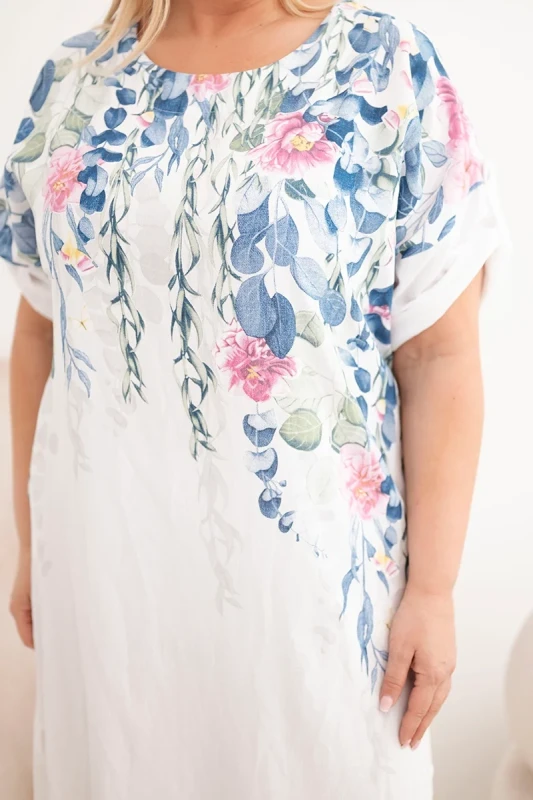 Sukienka plus size wiskozowa w kwiaty ( 46-50) 