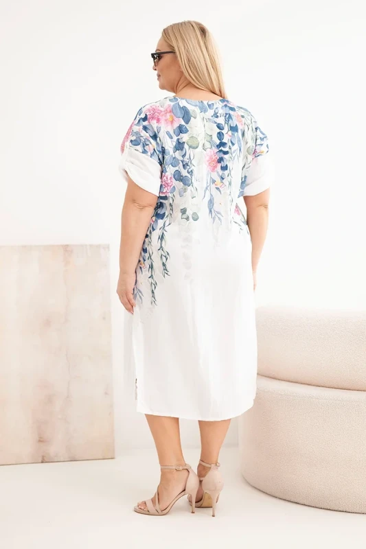 Sukienka plus size wiskozowa w kwiaty ( 46-50) 
