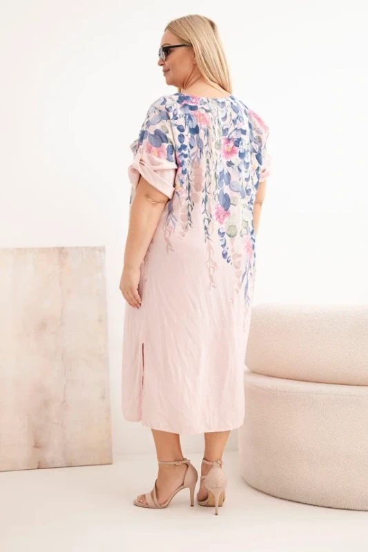 Sukienka plus size wiskozowa w kwiaty ( 46-50)  