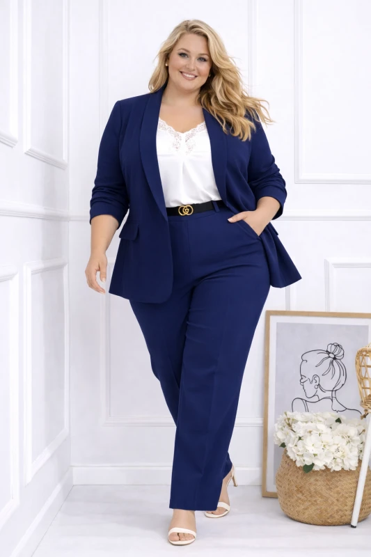 Garnitur damski plus size + pasek  ( r. 50-54)    