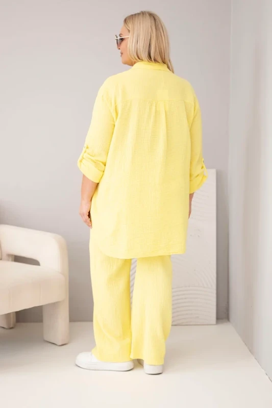 Komplet damski muślinowy Plus Size ( r. 46-48)     