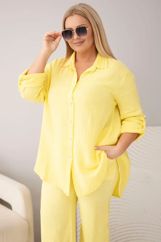Komplet damski muślinowy Plus Size ( r. 46-48)     