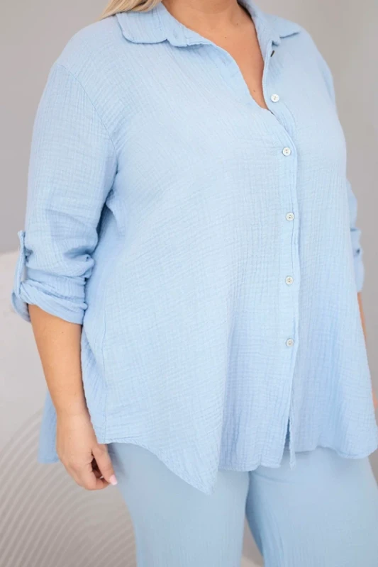 Komplet damski muślinowy Plus Size ( r. 46-48)  