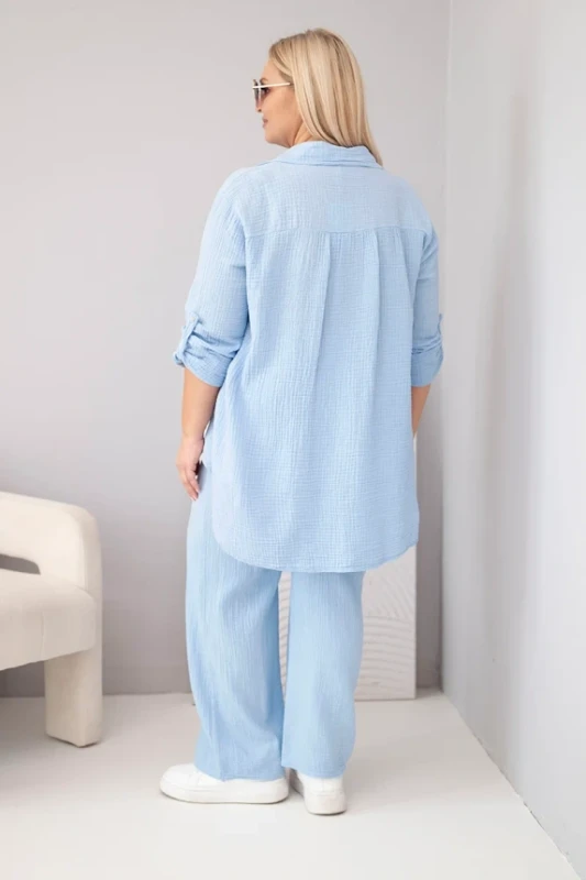 Komplet damski muślinowy Plus Size ( r. 46-48)  