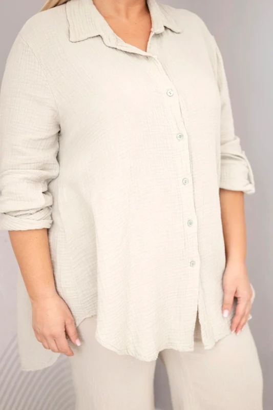 Komplet damski muślinowy Plus Size ( r. 46-48)    