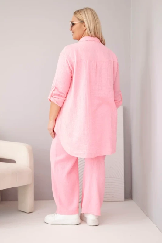 Komplet damski muślinowy Plus Size ( r. 46-48)      