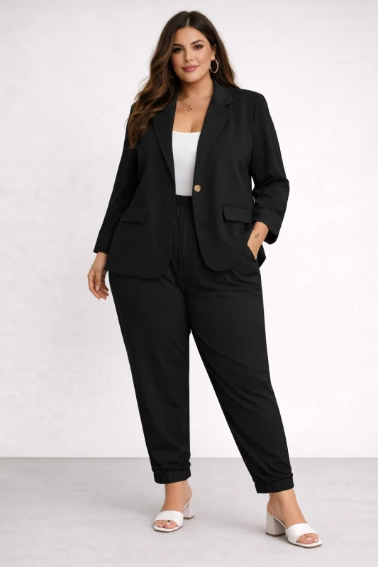 Garnitur plus size PUNTO na jedn guzik ( r. 52-56) 