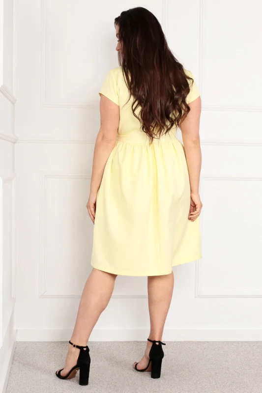 Sukienka plus size wiązana w talii  COCO (L. r 44-52)  