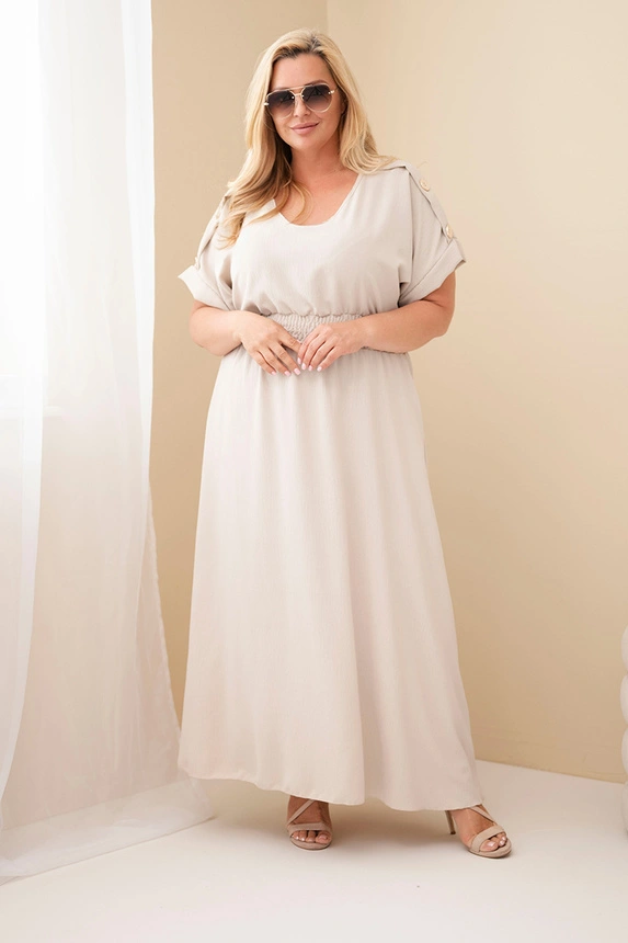 Sukienka maxi plus size z guzikami  ( r. 46/50)
