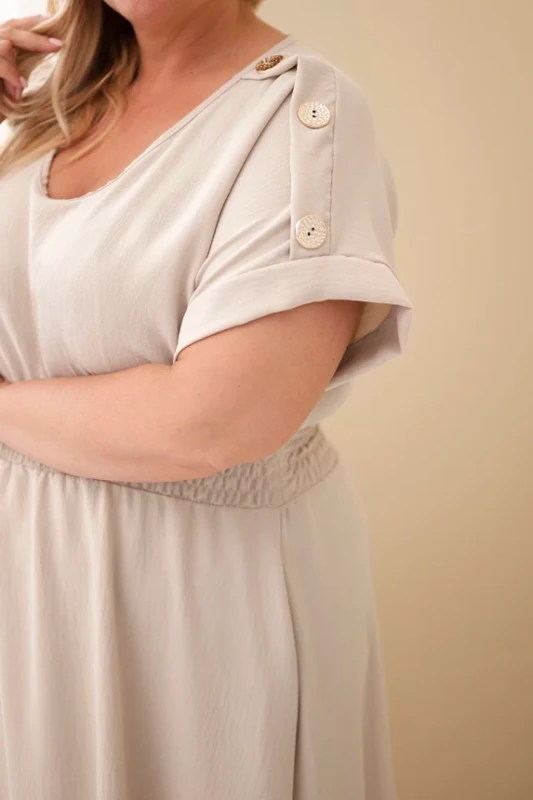 Sukienka maxi plus size z guzikami  ( r. 46/50)
