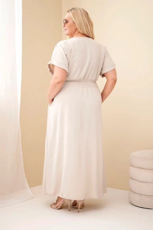 Sukienka maxi plus size z guzikami  ( r. 46/50)