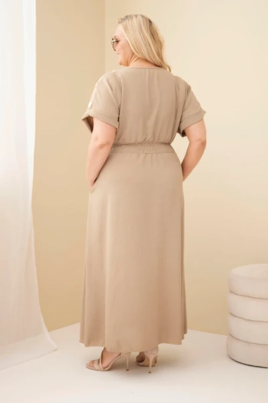 Sukienka maxi plus size z guzikami  ( r. 46/50) 
