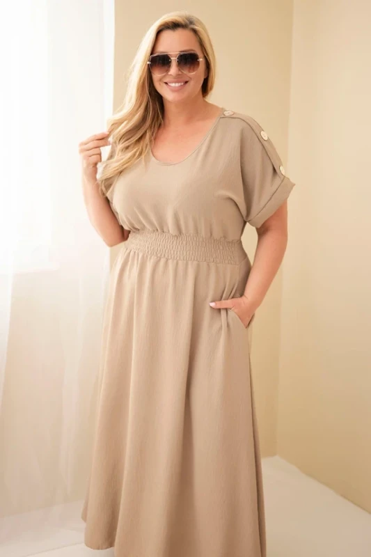 Sukienka maxi plus size z guzikami  ( r. 46/50) 