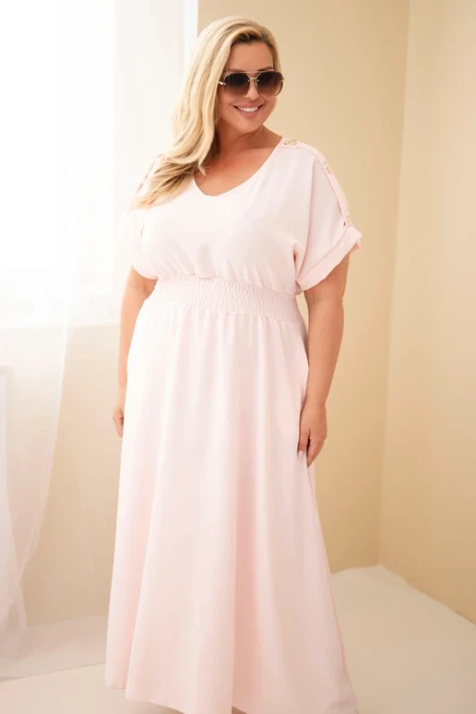 Sukienka maxi plus size z guzikami  ( r. 46/50)  