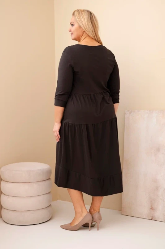 Sukienka damska Plus Size z falbanami LORENZA (r.50-56)    