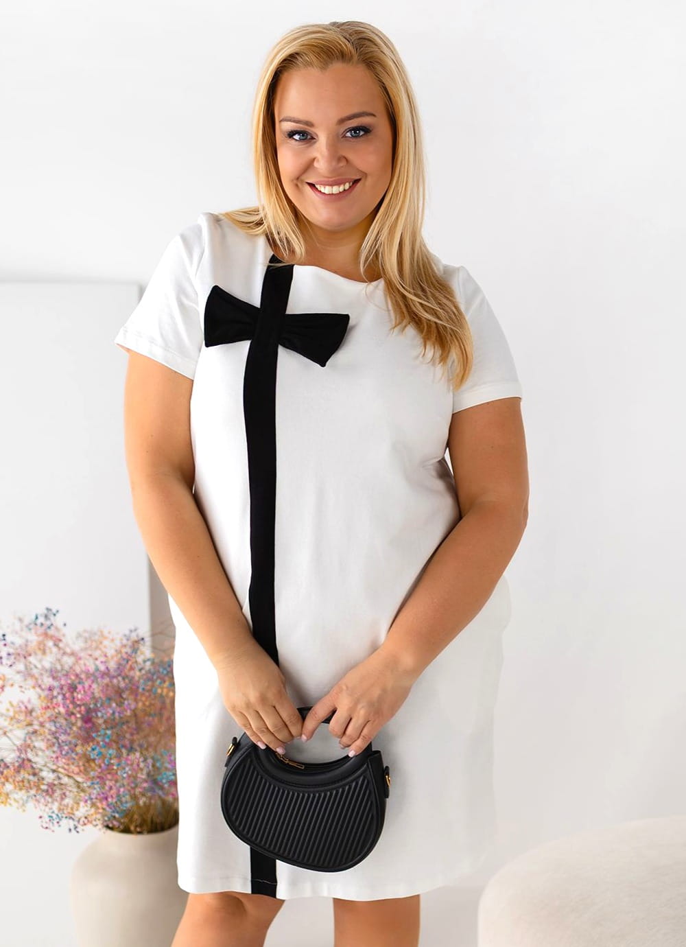 Sukienka plus size Kokardka ( r. 46-52) 