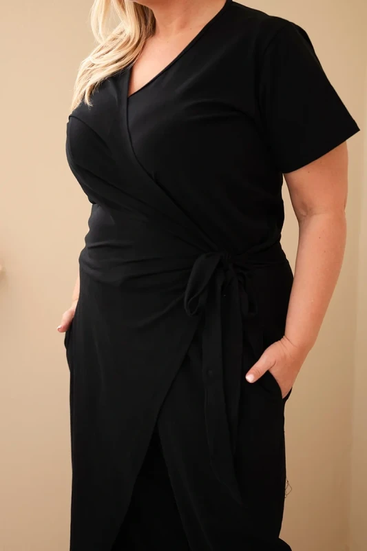 Kombinezon damski plus size z wiązaniem ( 44-54)