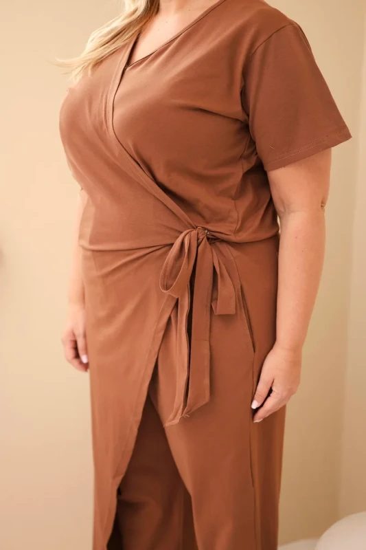 Kombinezon damski plus size z wiązaniem ( 44-54) 