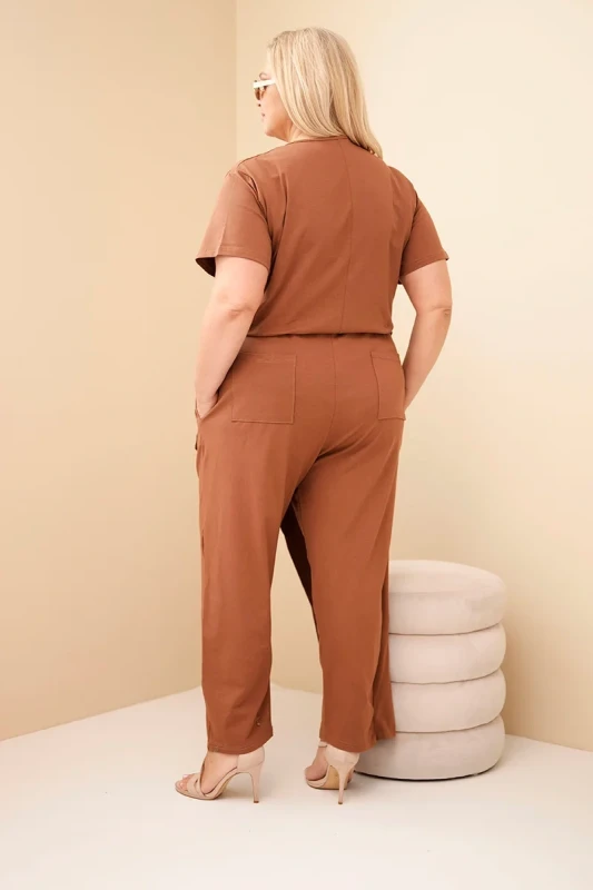 Kombinezon damski plus size z wiązaniem ( 44-54) 
