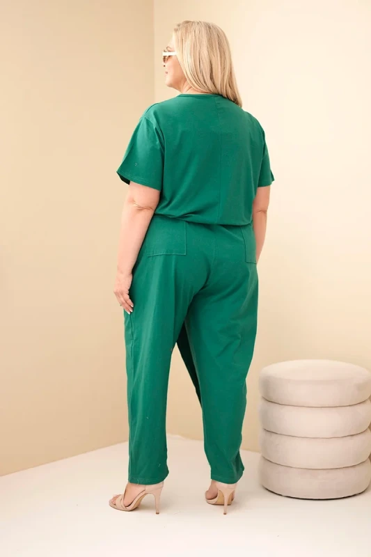 Kombinezon damski plus size z wiązaniem ( 44-54)  