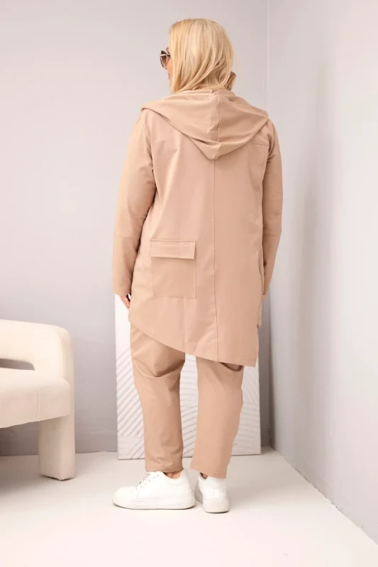 Komplet damski bawełniany Plus Size z bluzą i spodniami  ( r. 48-54)