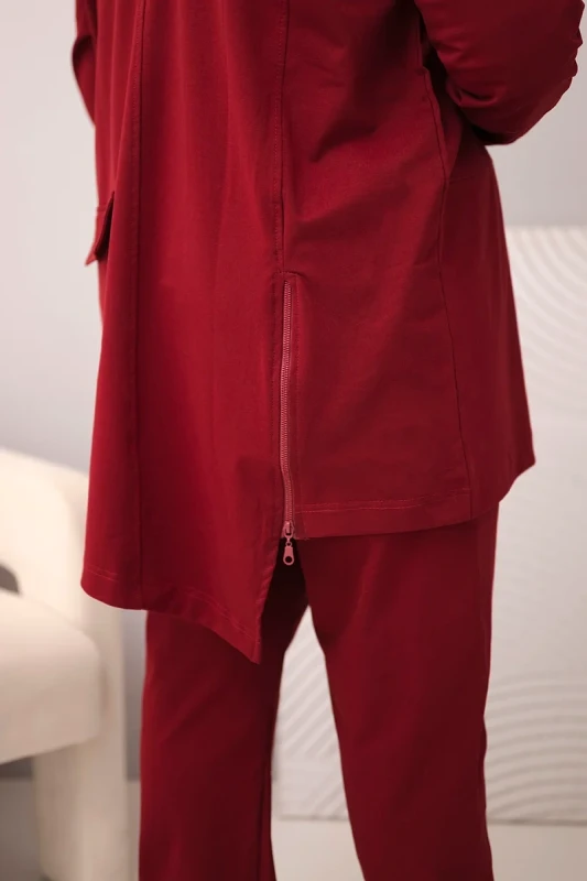 Komplet damski bawełniany Plus Size z bluzą i spodniami  ( r. 48-54)   