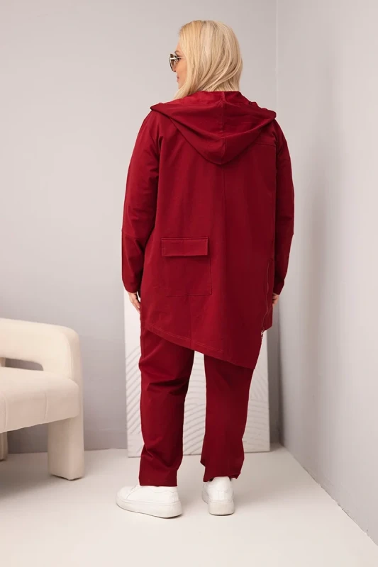 Komplet damski bawełniany Plus Size z bluzą i spodniami  ( r. 48-54)   