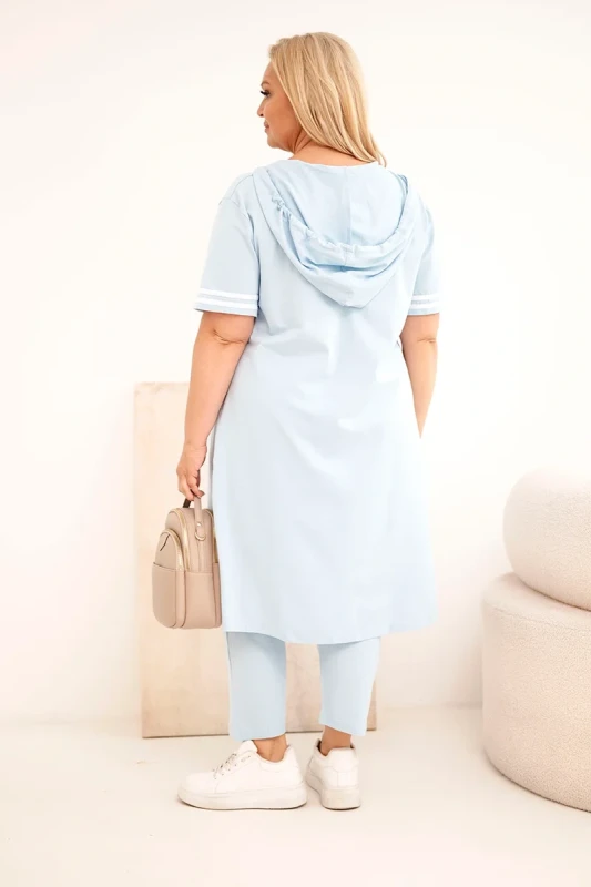 Komplet damski bawełniany Plus Size z bluzą i spodniami  ( r. 44-52)  