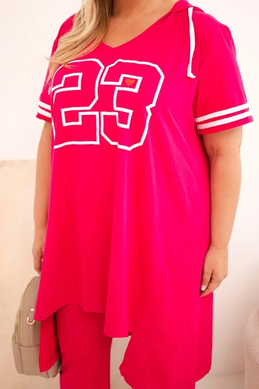 Komplet damski bawełniany Plus Size z bluzą i spodniami  ( r. 44-52)  