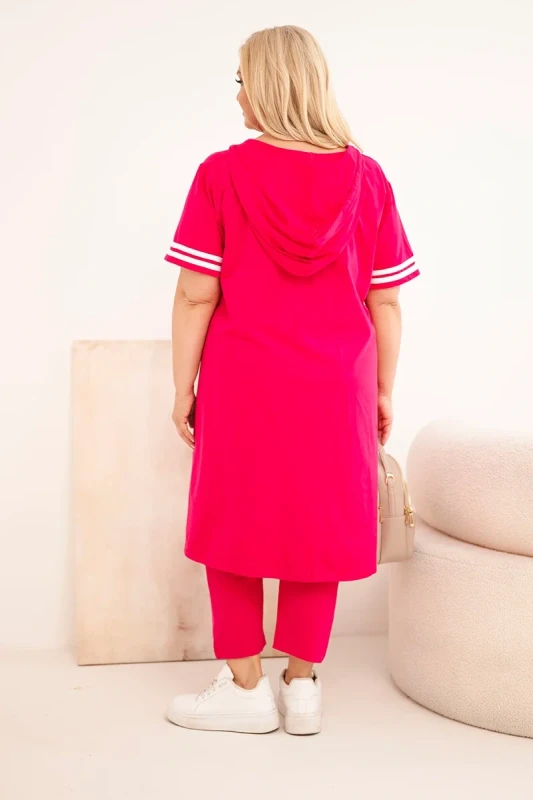 Komplet damski bawełniany Plus Size z bluzą i spodniami  ( r. 44-52)  