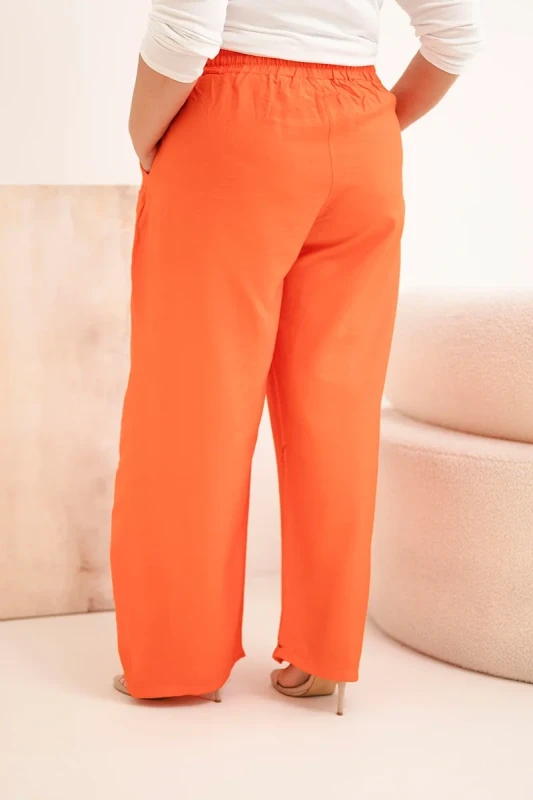Spodnie damskie bawełniane Plus Size z gumką w pasie ( r. 48-54)