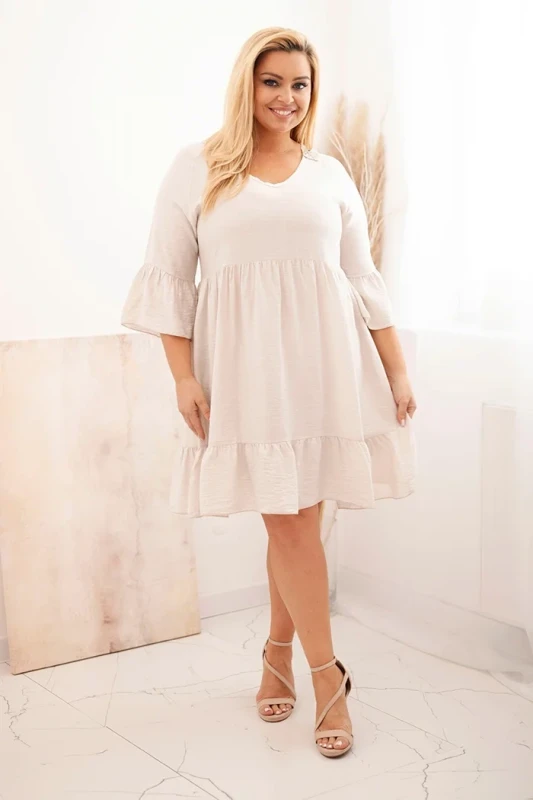 Sukienka plus size z ażurowymi plecami ( r. 44-50) - 100 % wiskoza  